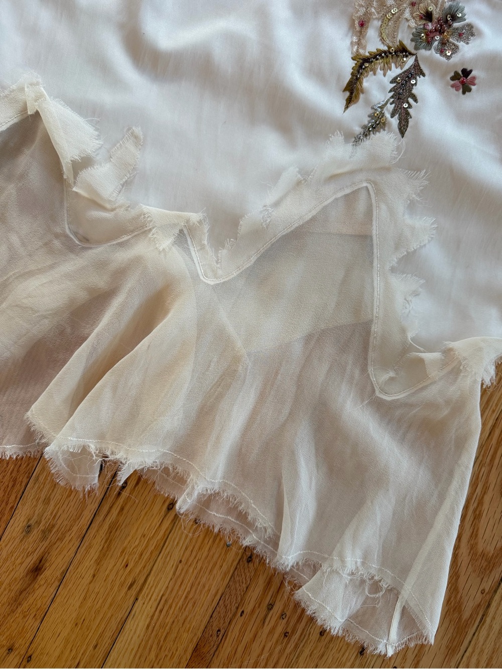 Vintage Mandalay Off White floral Midi Dress - Picture 6 of 10